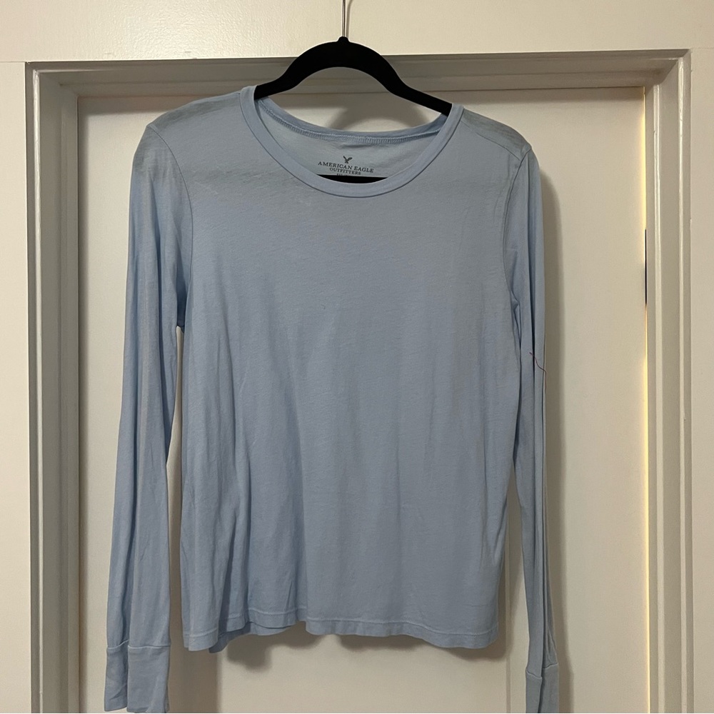 American Eagle Blue Long Sleeve Shirt